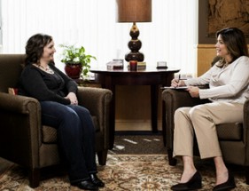 Therapist and client in therapy